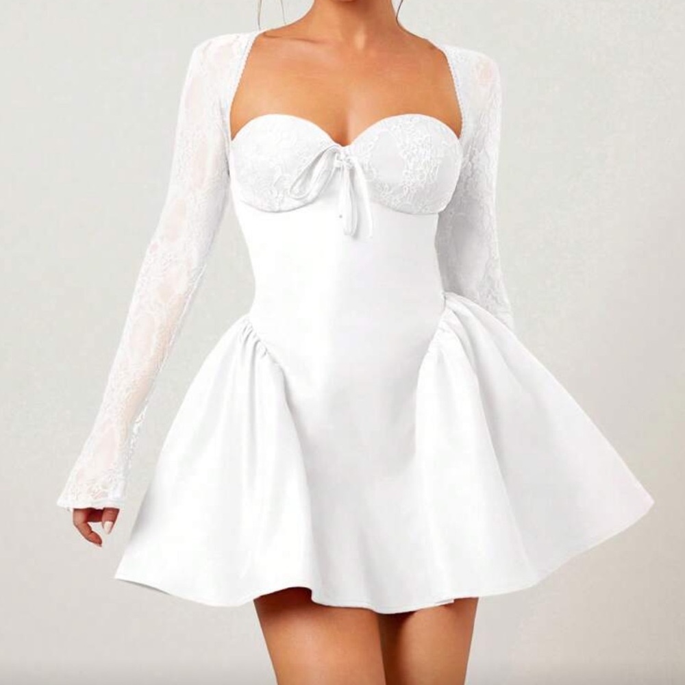 SHEIN White Lace Mini Dress